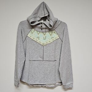 We The Free  Heather Gray Green Hoodie, Size MED